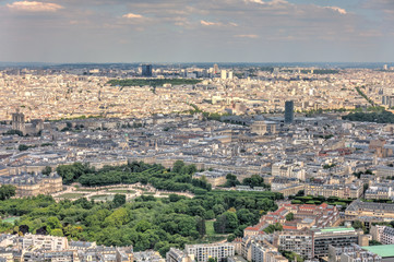 Paris cityscape from above