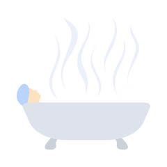 Poster - Woman Lying In Bathtub Icon