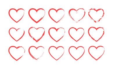 Wall Mural - like and heart icon. live stream video, chat, likes. social nets like red heart web buttons isolated