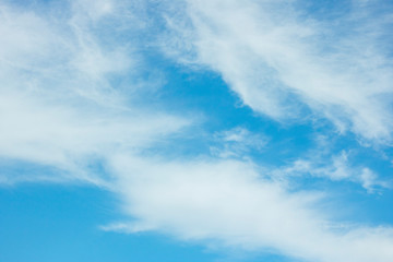 Summer blue sky with white clouds. Serenity