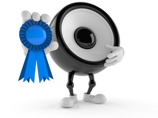 Poster - Speaker character with award ribbon