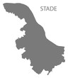 Stade grey county map of Lower Saxony Germany DE