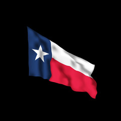 Wall Mural - Texas waving flag. Vector illustration