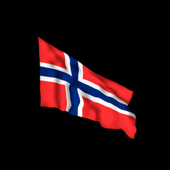 Wall Mural - Norway flag. Vector illustration of Norwegian flag