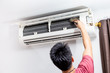 man brush  air conditioner fin coil dust  cleaning at home
