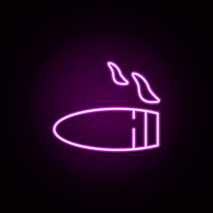 Poster - cigar neon icon. Elements of bar set. Simple icon for websites, web design, mobile app, info graphics