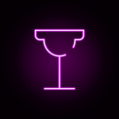 Poster - cocktail neon icon. Elements of bar set. Simple icon for websites, web design, mobile app, info graphics