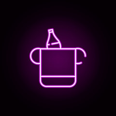 Poster - ice neon icon. Elements of bar set. Simple icon for websites, web design, mobile app, info graphics
