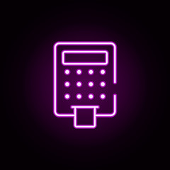 Poster - point of service neon icon. Elements of bar set. Simple icon for websites, web design, mobile app, info graphics