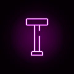 Poster - stool neon icon. Elements of bar set. Simple icon for websites, web design, mobile app, info graphics