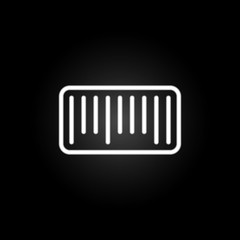 Poster - bar code neon icon. Elements of commerce set. Simple icon for websites, web design, mobile app, info graphics