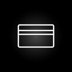 Poster - bank card neon icon. Elements of commerce set. Simple icon for websites, web design, mobile app, info graphics