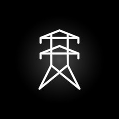 Poster - electricity, electric power neon icon. Elements of electricity set. Simple icon for websites, web design, mobile app, info graphics