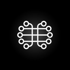 Poster - electricity, circuit neon icon. Elements of electricity set. Simple icon for websites, web design, mobile app, info graphics