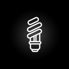 Poster - electricity, light bulb neon icon. Elements of electricity set. Simple icon for websites, web design, mobile app, info graphics