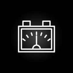 Poster - electricity, electric meter neon icon. Elements of electricity set. Simple icon for websites, web design, mobile app, info graphics