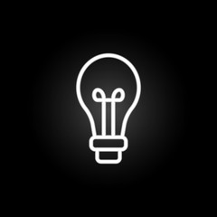 Poster - electricity, light bulb neon icon. Elements of electricity set. Simple icon for websites, web design, mobile app, info graphics