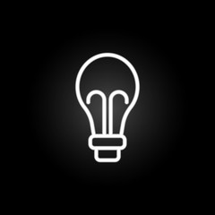 Poster - electricity, light bulb neon icon. Elements of electricity set. Simple icon for websites, web design, mobile app, info graphics