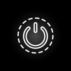 Poster - electricity, power button neon icon. Elements of electricity set. Simple icon for websites, web design, mobile app, info graphics