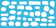 © Maksim - Set of speech bubbles. Blank empty vector white speech bubbles. Cartoon balloon word design.