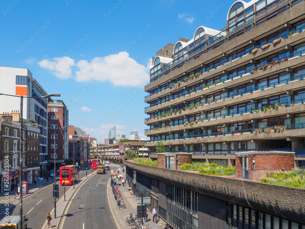 Стокове фото The Barbican Centre in London is one of the most popular ...
