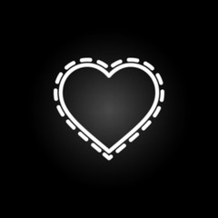 Poster - heart with strokes neon icon. Elements of Heartbeat set. Simple icon for websites, web design, mobile app, info graphics