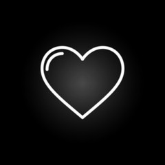 Poster - heart  neon icon. Elements of Heartbeat set. Simple icon for websites, web design, mobile app, info graphics
