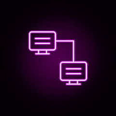 Poster - connection neon icon. Elements of online and web set. Simple icon for websites, web design, mobile app, info graphics