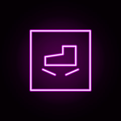 Poster - do not step neon icon. Elements of packaging symbols set. Simple icon for websites, web design, mobile app, info graphics