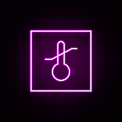Poster - limitations, temperature neon icon. Elements of packaging symbols set. Simple icon for websites, web design, mobile app, info graphics