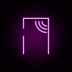 Poster - alarm neon icon. Elements of security set. Simple icon for websites, web design, mobile app, info graphics