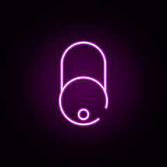 Poster - lock neon icon. Elements of security set. Simple icon for websites, web design, mobile app, info graphics