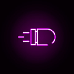 Poster - bullet neon icon. Elements of speedometer set. Simple icon for websites, web design, mobile app, info graphics