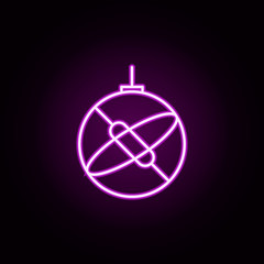 Poster - sundial neon icon. Elements of speedometer set. Simple icon for websites, web design, mobile app, info graphics