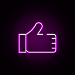 Poster - like, hand neon icon. Elements of stratup set. Simple icon for websites, web design, mobile app, info graphics