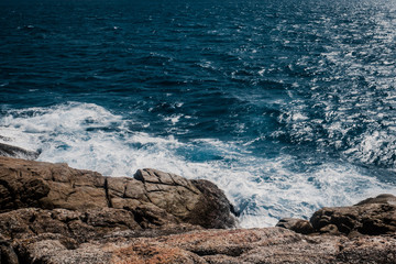 Wall Mural - rocky coast line of sea