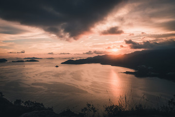 Wall Mural - view of the bay at a beautiful sunset