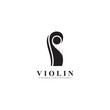 Violin and cello head logo design inspiration vector template