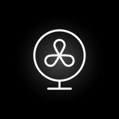 Poster - Fan neon icon. Elements of summer set. Simple icon for websites, web design, mobile app, info graphics