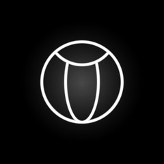 Poster - Beach ball neon icon. Elements of summer set. Simple icon for websites, web design, mobile app, info graphics