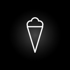 Poster - Ice-cream neon icon. Elements of summer set. Simple icon for websites, web design, mobile app, info graphics