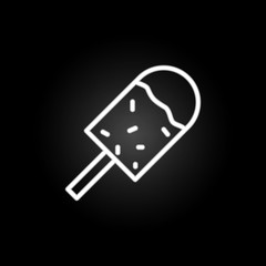 Poster - Ice-cream neon icon. Elements of summer set. Simple icon for websites, web design, mobile app, info graphics