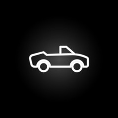 Poster - Cabriolet neon icon. Elements of summer set. Simple icon for websites, web design, mobile app, info graphics