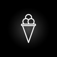 Poster - Ice-cream neon icon. Elements of summer set. Simple icon for websites, web design, mobile app, info graphics