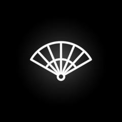 Poster - Fan neon icon. Elements of summer set. Simple icon for websites, web design, mobile app, info graphics