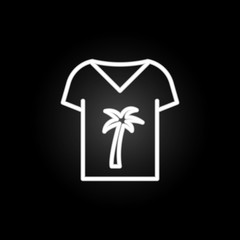 Poster - T-shirt neon icon. Elements of summer set. Simple icon for websites, web design, mobile app, info graphics