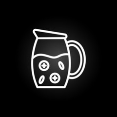 Poster - Lemonade neon icon. Elements of summer set. Simple icon for websites, web design, mobile app, info graphics