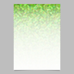 Poster - Green abstract diagonal rounded square pattern background brochure template - vector illustration