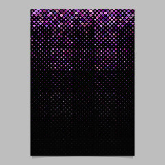 Poster - Abstract geometric diagonal rounded square pattern background page template - purple vector design