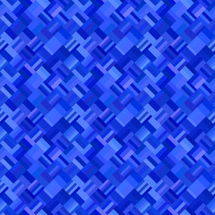 Poster - Blue repeating diagonal mosaic tile pattern background - vector floor illustration